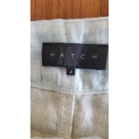 Hatch maternity Overall Shorts size 2 Medium Lightweight Lt Blue Summer Cotton - Picture 7 of 12